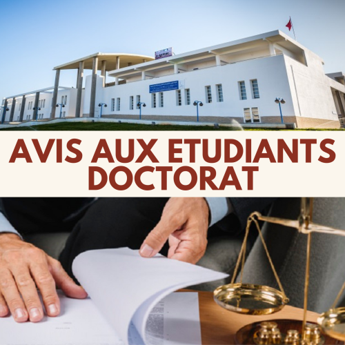 Avis aux étudiants Doctorat  – Réinscription 2021/2022