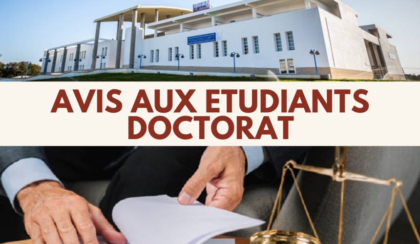 Avis aux étudiants Doctorat – Réinscription 2021/2022 Avis aux étudiants Doctorat – Réinscription 2021/2022