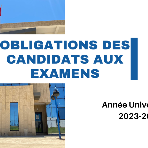 التزامات المترشحين للامتحانات السنة الجامعية 2023-2024