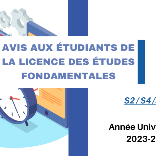 Emplois du temps – Session de Printemps – Droit en langue française -Année universitaire 2023-2024