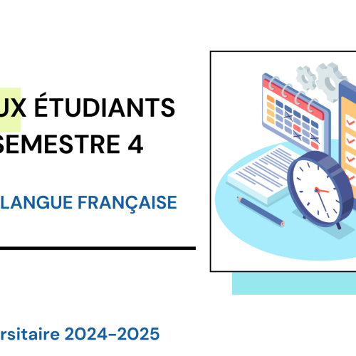 Avis aux étudiants du cycle Licence – Droit en  langue française / Semestre 4 – Droit des sociétés