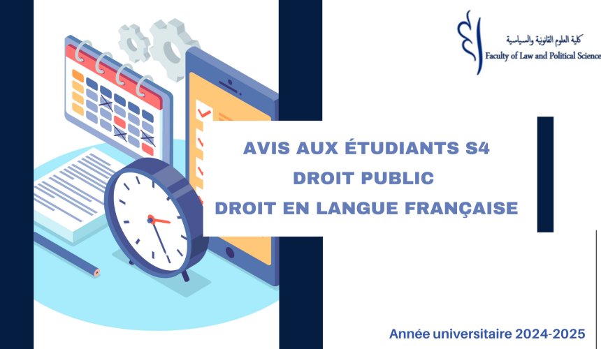 Avis aux étudiants du cycle Licence/ Droit en langue française (Droit public) / Semestre 4 – Histoire des idées politiques Avis aux étudiants du cycle Licence/ Droit en langue française (Droit public) / Semestre 4 – Histoire des idées politiques