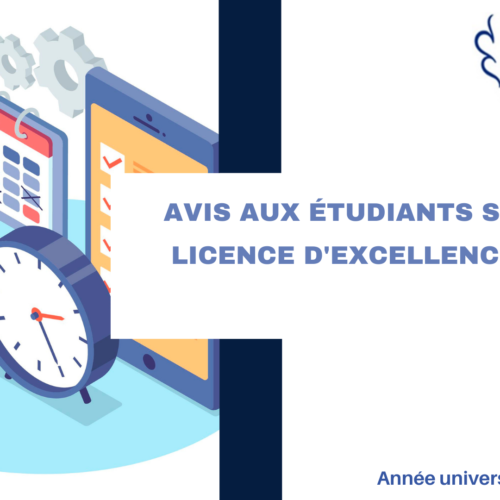 Avis aux étudiants de semestre 6, Licence d’Excellence – Gouvernance d’Excellence