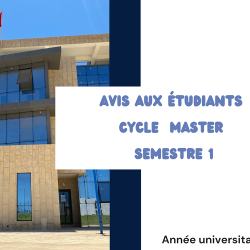 Avis aux étudiants du Master Droit financier et des affaires – S1 – Examens de la session normale d’automne au titre de l’année universitaire 2025-2026 Avis aux étudiants du Master Droit financier et des affaires – S1 – Examens de la session normale d’automne au titre de l’année universitaire 2025-2026